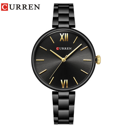 CURREN Women Watch Quartz Female clock Casual Fashion Stainless Steel Strap Watch