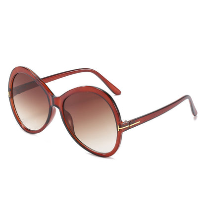 New Personality Sunglasses Fashion Big Frame Toad Glasses Trendy T-Shaped Sunglasses Women