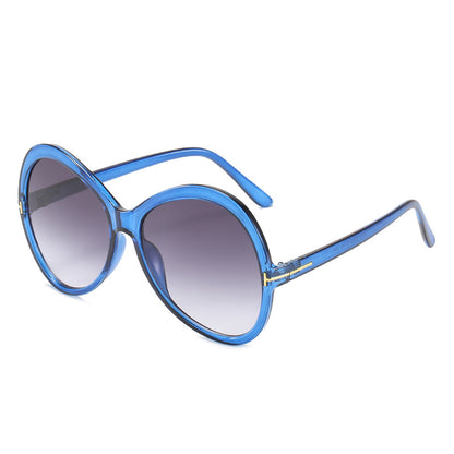 New Personality Sunglasses Fashion Big Frame Toad Glasses Trendy T-Shaped Sunglasses Women