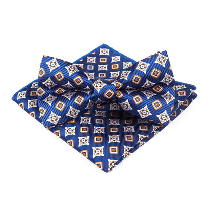 Men's Bow Tie With Flowers Gentleman's Formal Floral Vintage Jacquard Bow Tie Set