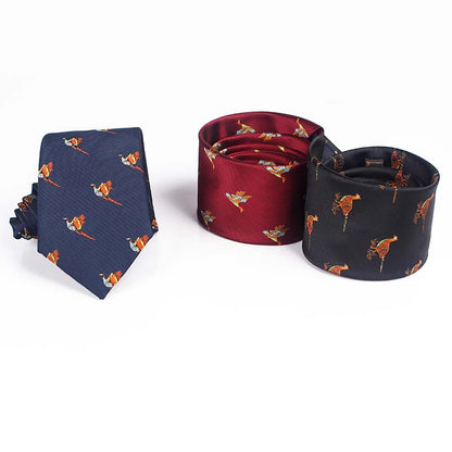 Yarn Dyed Jacquard Bird Multi Color Casual Party Formal Work Tie Bow Tie Men