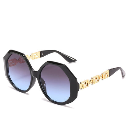 Fashion Big Frame Polygonal Ladies Sunglasses Retro Street Shooting Sunglasses Trend Men and Women New Sunglasses