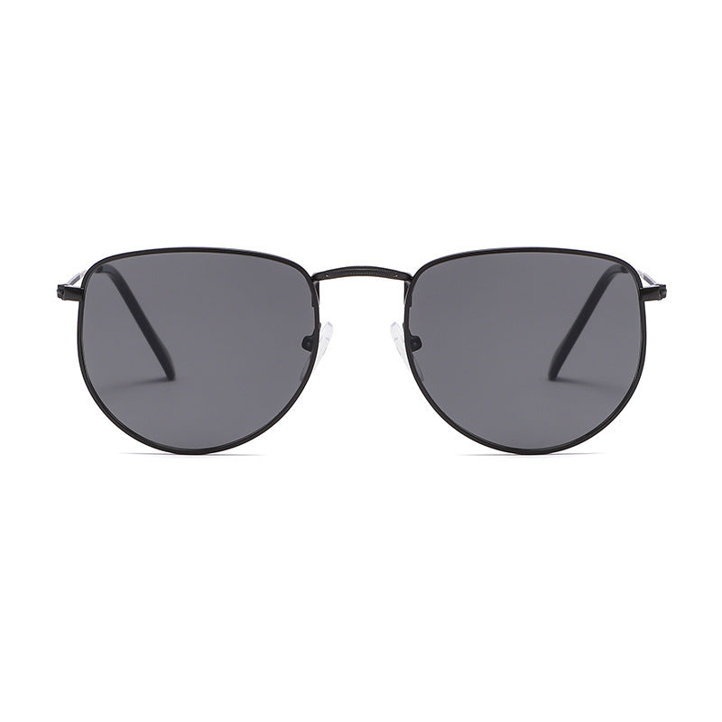 New Retro Metal Thin Frame Sunglasses Men And Women Trend Street Shooting Sunglasses