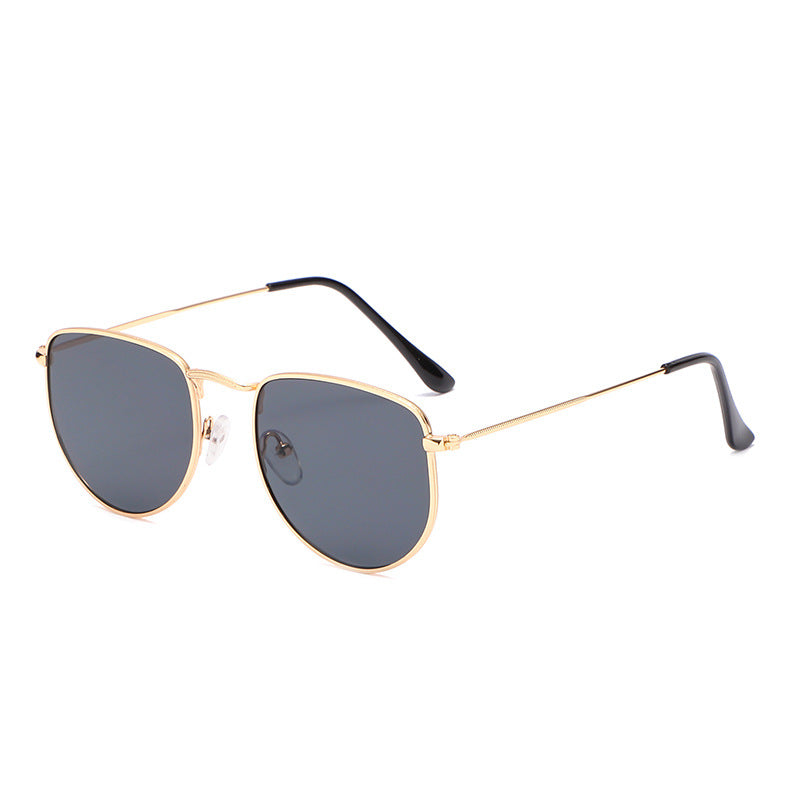 New Retro Metal Thin Frame Sunglasses Men And Women Trend Street Shooting Sunglasses