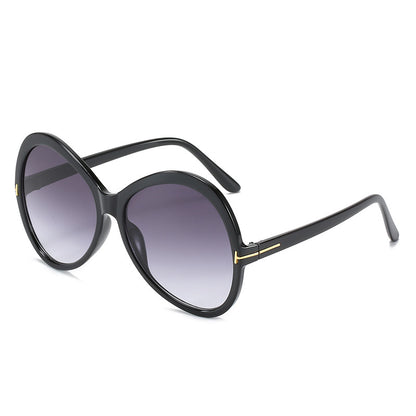 New Personality Sunglasses Fashion Big Frame Toad Glasses Trendy T-Shaped Sunglasses Women