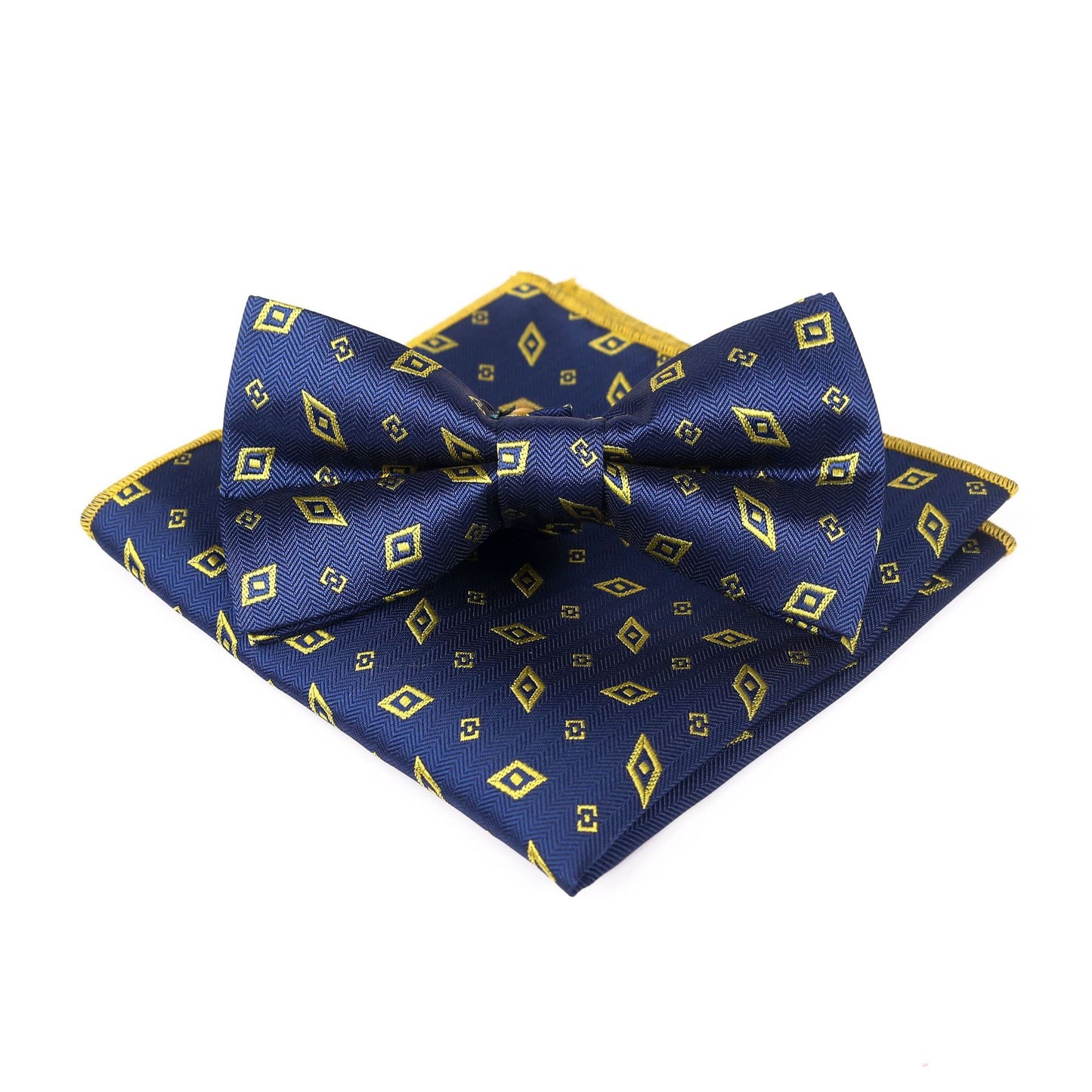 Men's Bow Tie With Flowers Gentleman's Formal Floral Vintage Jacquard Bow Tie Set