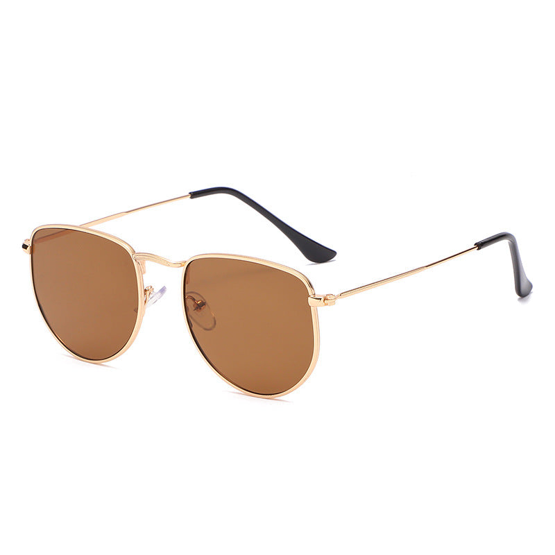 New Retro Metal Thin Frame Sunglasses Men And Women Trend Street Shooting Sunglasses