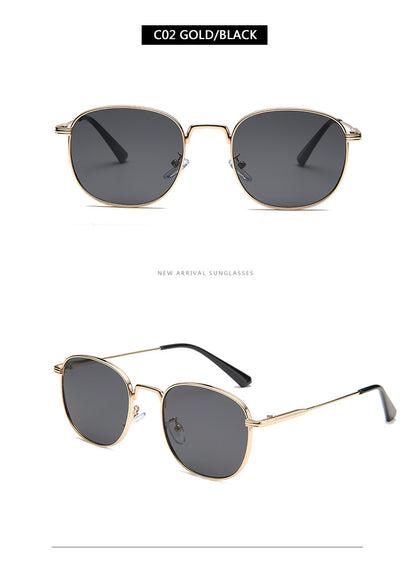 New Retro Small Frame Sunglasses Men And Women Trend Metal Square Wild Sunglasses