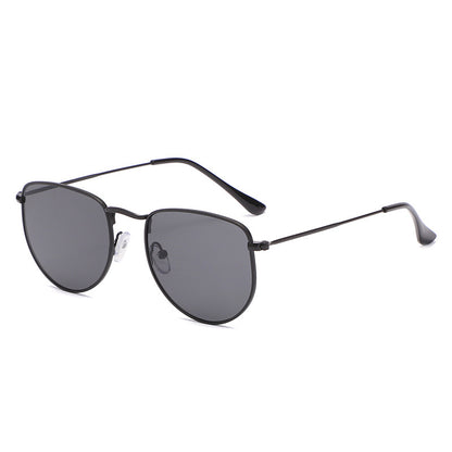 New Retro Metal Thin Frame Sunglasses Men And Women Trend Street Shooting Sunglasses