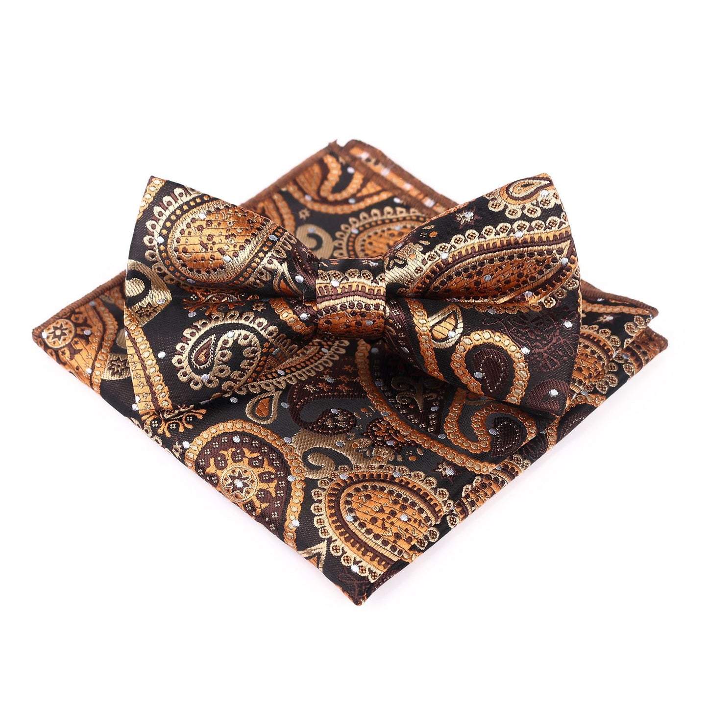 Men's Bow Tie With Flowers Gentleman's Formal Floral Vintage Jacquard Bow Tie Set