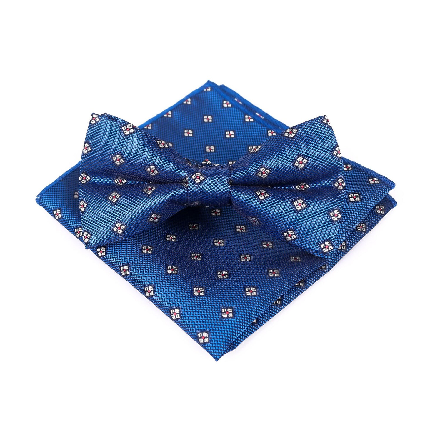 Men's Bow Tie With Flowers Gentleman's Formal Floral Vintage Jacquard Bow Tie Set