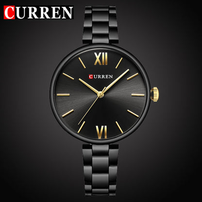 CURREN Women Watch Quartz Female clock Casual Fashion Stainless Steel Strap Watch