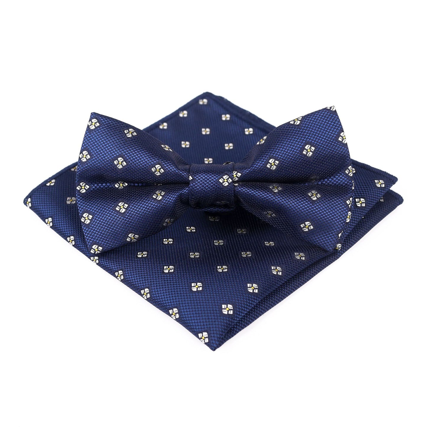 Men's Bow Tie With Flowers Gentleman's Formal Floral Vintage Jacquard Bow Tie Set