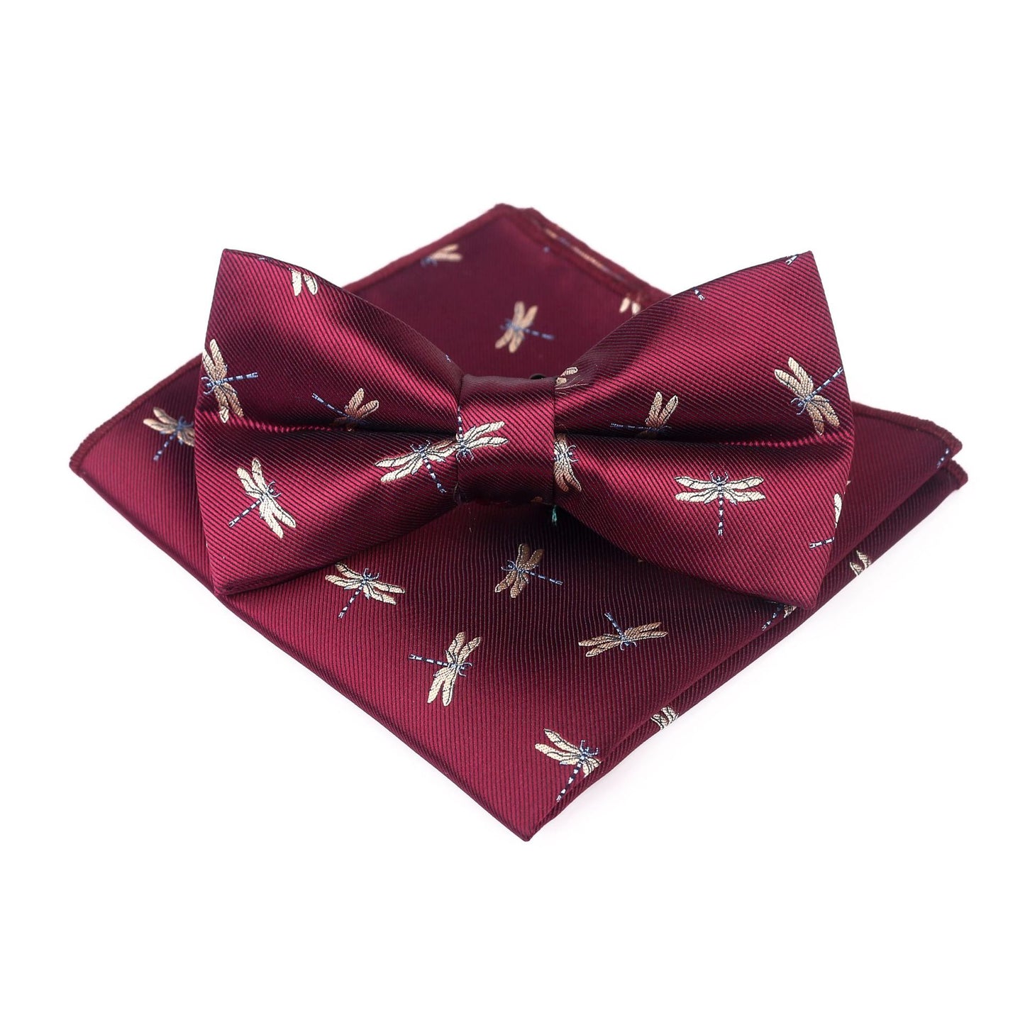 Men's Bow Tie With Flowers Gentleman's Formal Floral Vintage Jacquard Bow Tie Set